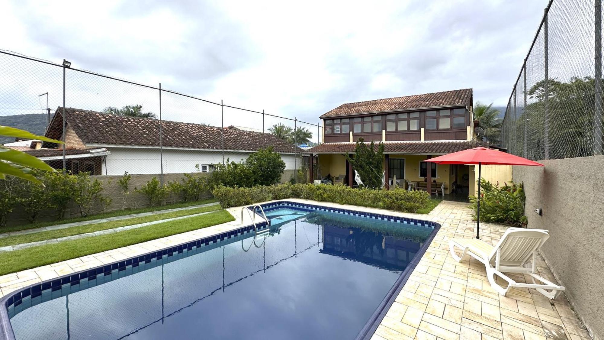 Casa C Piscina A 700M Da Praia De Caraguatatuba Sp Bagian luar foto