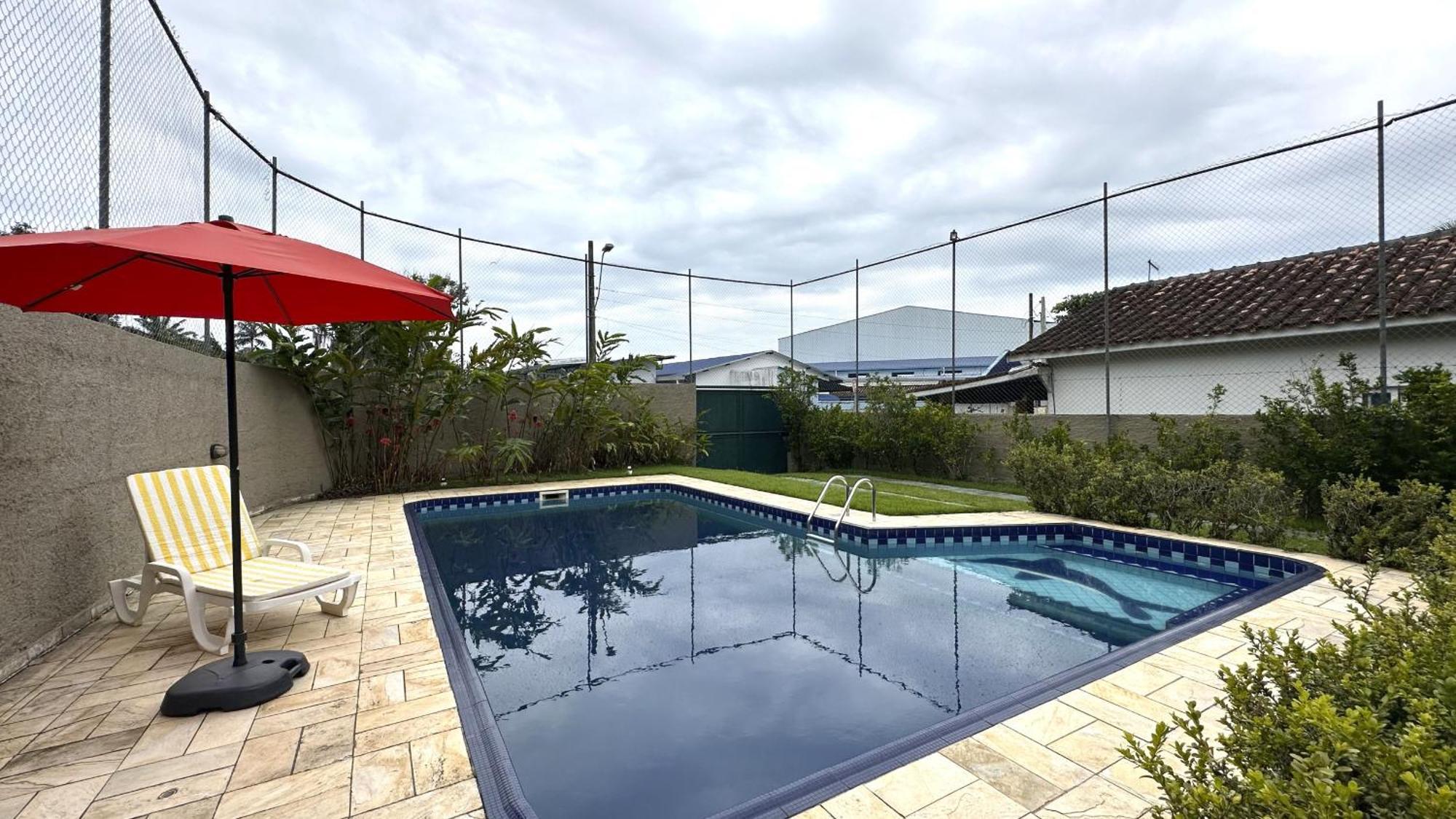 Casa C Piscina A 700M Da Praia De Caraguatatuba Sp Bagian luar foto