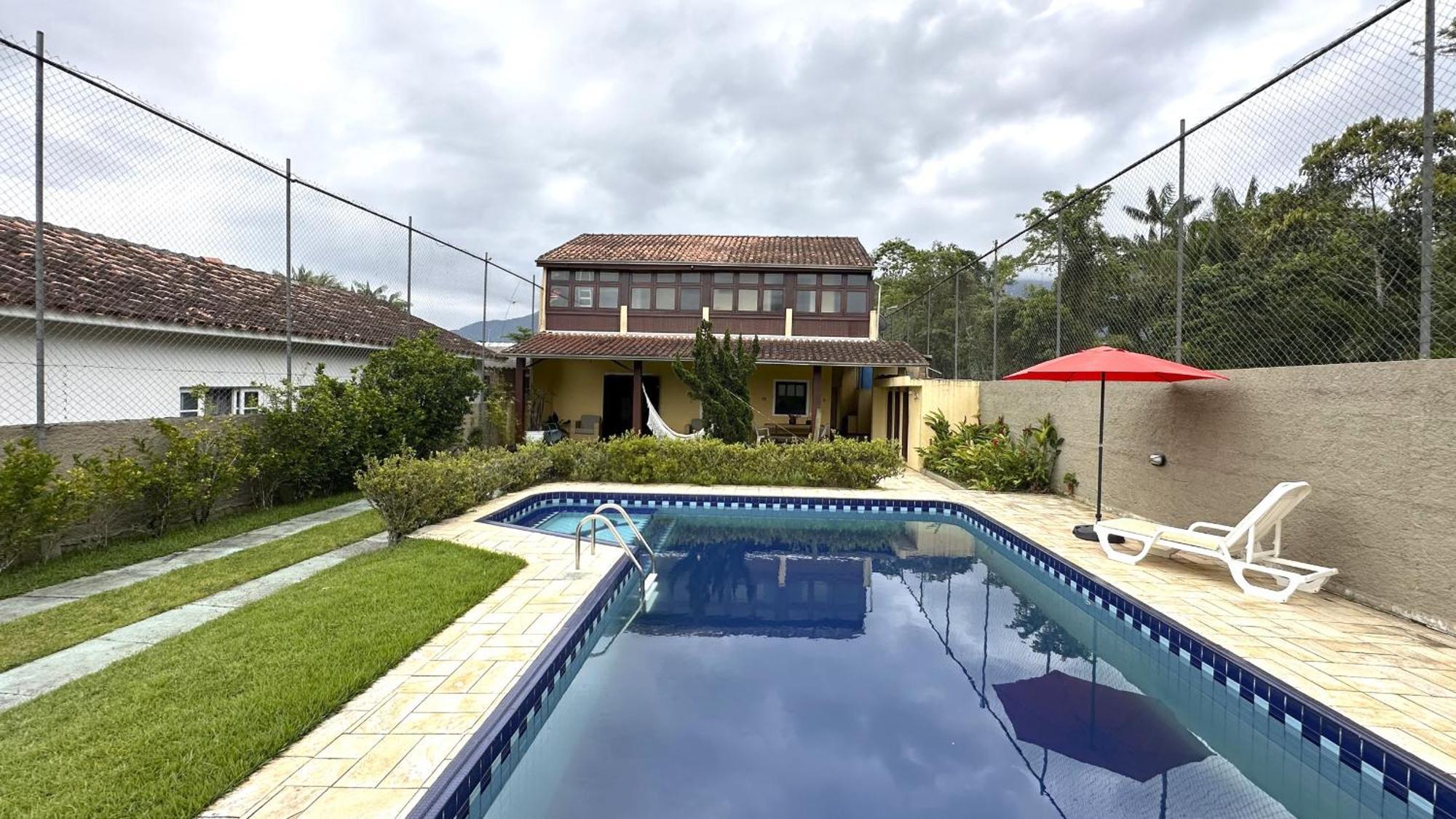 Casa C Piscina A 700M Da Praia De Caraguatatuba Sp Bagian luar foto